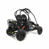 Mudrocks GT50 Black Junior Off Road Buggy Rear side angle view of Mudrocks GT50 Black junior off road petrol buggy from Quad Spares
