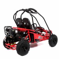 Mudrocks GT50 Blue Kids Buggy Rear side angle view of Mudrocks GT50 Red kids off road petrol buggy from Quad Spares