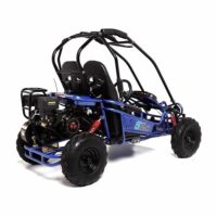 Mudrocks GT50 Blue Kids Buggy Rear side angle view of Mudrocks GT50 Blue junior off road petrol buggy from Quad Spares