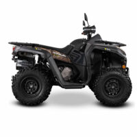 Segway Snarler ATV6 B Prairie Quad Rear angle side view of the Segway Snarler ATV6 B Prairie Camo Quad at Quad Spares. Available to order, showing the rear shock suspension profile.