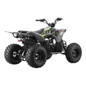 Rear side angle view of 10Ten 120 RXR EFI junior petrol quad bike opposite profile from Quad Spares