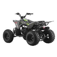 Rear side angle view of 10Ten 120 RXR EFI junior petrol quad bike from Quad Spares
