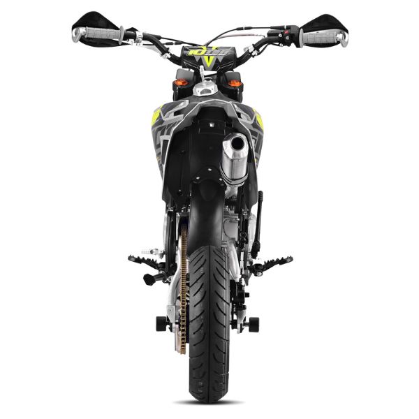 Rear view of 10Ten 140R 140cc supermoto bike from Quad Spares