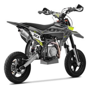 ear side angle view of 10Ten 140R 140cc supermoto bike opposite profile from Quad Spares