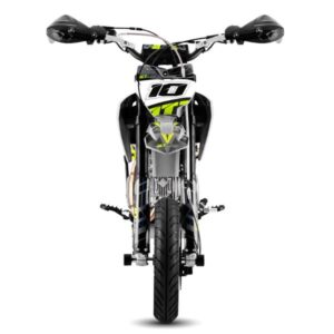 Front view of 10Ten 140R 140cc supermoto bike from Quad Spares