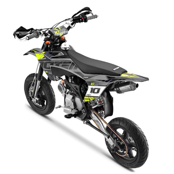 Overhead view of 10Ten 140R 140cc kids mini supermoto bike from Quad Spares