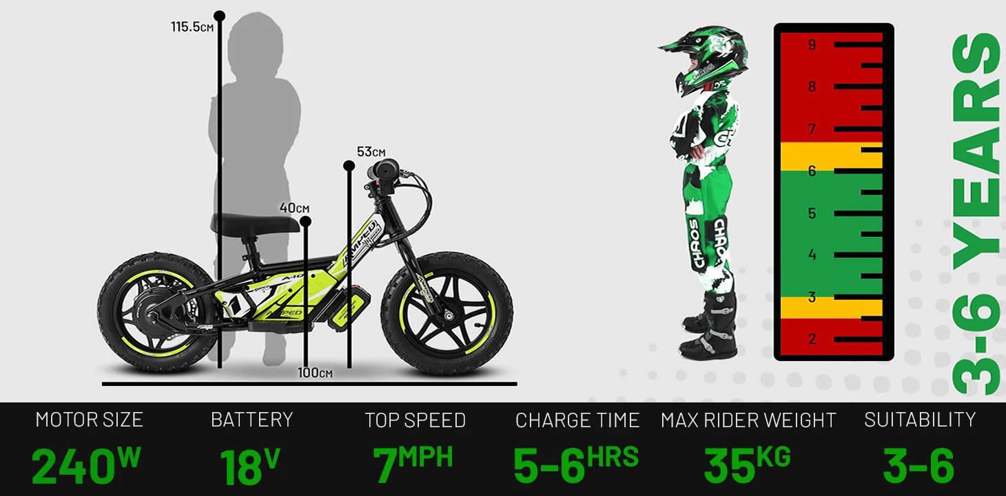 Amped A10 Electric Kids Balance Bike Amped Balance Bikes