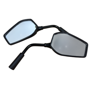 TGB Blade 1000LTX Mirrors Pair of genuine OEM TGB Blade standard rear-view mirrors for the TGB Blade 600LTX & 1000LTX from Quad Spares, showcasing the left and right handlebar-mounted black utility mirrors.