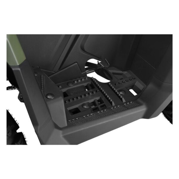 10ten 300u t3 heavy duty footwell and footrests Close up view of the protective rider footwell area on a 10TEN 300U-T3 quad bike at Quad Spares