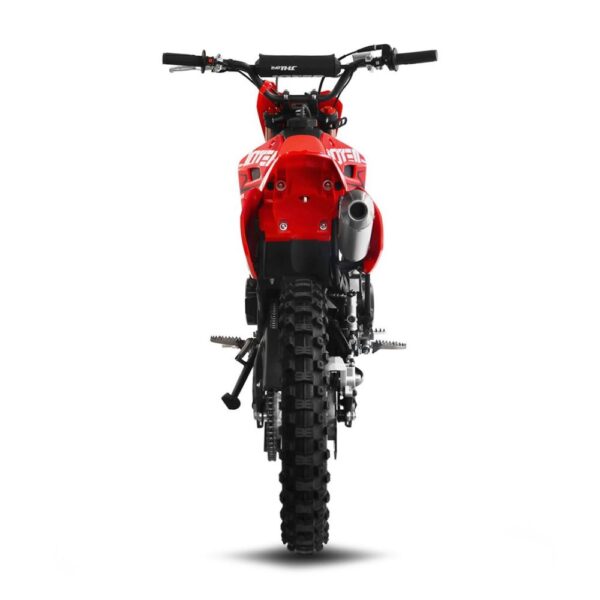 10TEN JHL SX170 170cc Pit Bike at Quad Spares 10TEN JHL SX170 170cc pit bike featuring the wide rear knobby motocross tyre performance aluminium race silencer canister gold drive chain and heavy duty rear mudguard
