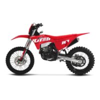 10ten jhl lx300 dirt bike opposite side profile view quad spares Full opposite side view profile of the 10TEN JHL LX300 adult dirt bike at Quad Spares highlighting the exhaust pipe routing engine casings brake pedal and alternative graphics layout