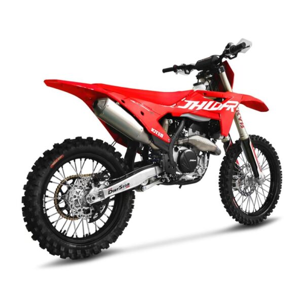 The 42 hp 10TEN JHL LX250R dirt bike at Quad Spares equipped with a liquid cooled YK250 engine and Bosch electronic fuel injection system
