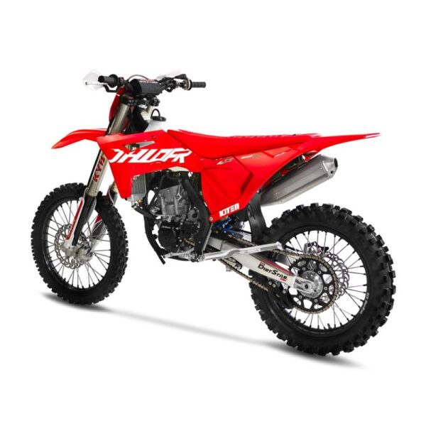 The 10TEN JHL LX250R full scale racing motocross bike at Quad Spares featuring its professional track specification layout and competition chassis design